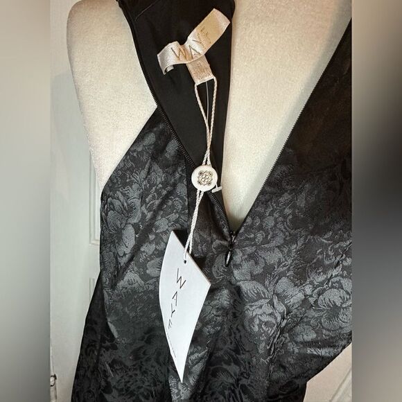 NWTs WAYF Black Feather Trim Swing Dress Size Small - Picture 13 of 13